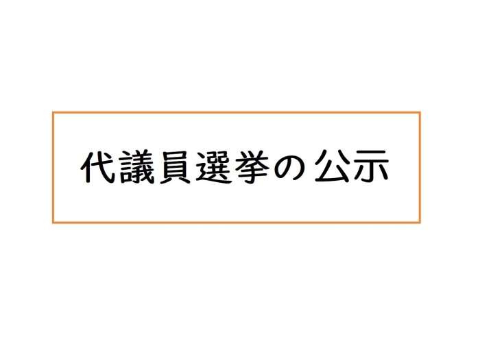 代議員選挙の公示